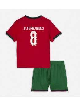 Portugal Bruno Fernandes #8 Heimtrikotsatz für Kinder EM 2024 Kurzarm (+ Kurze Hosen)